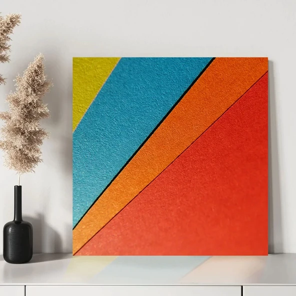 Renkli Dokular Kanvas Tablo - Resim 3