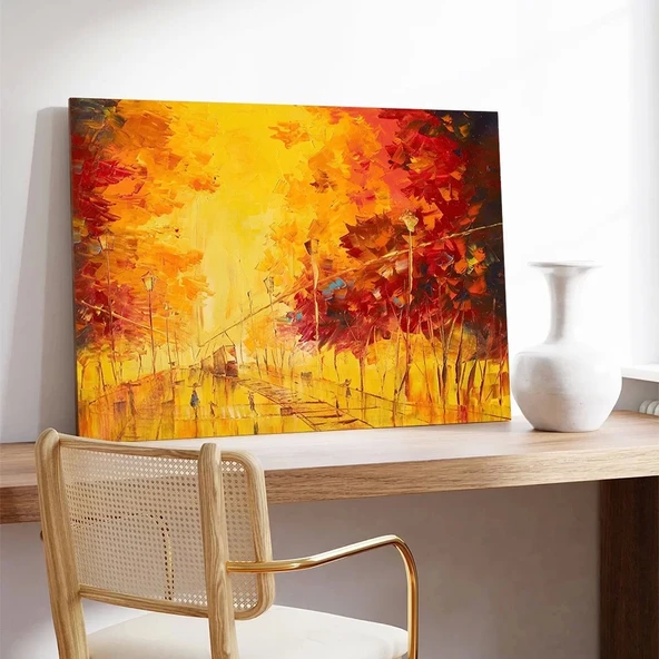 Sonbahar Yangını Kanvas Tablo - Resim 3