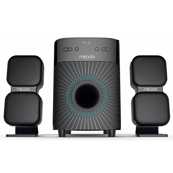 Mikado MD-360BT 2+1 38W BT/AUX/USB/FM/LED Ekran Multimedia Speaker Ev Sinema Sistemi - 2