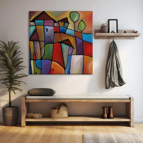 Geometrik Düzen Kanvas Tablo ürün görseli