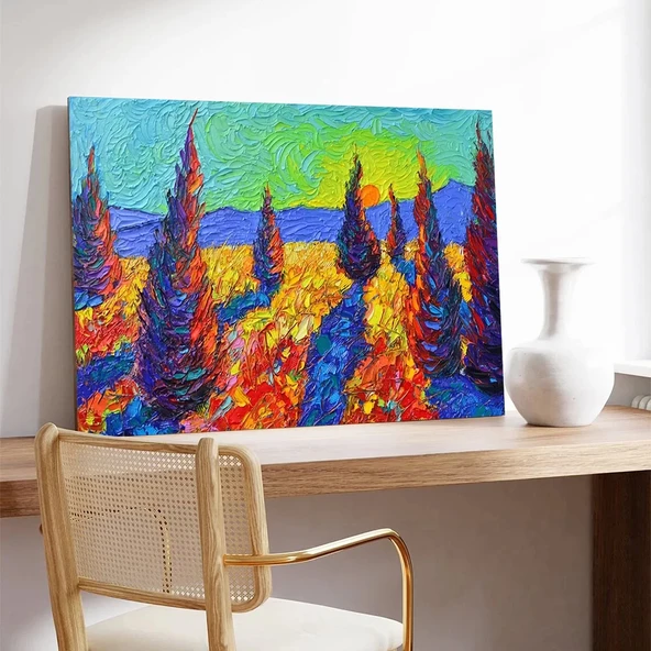 Ateşli Orman Kanvas Tablo - Resim 3