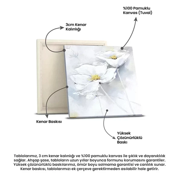 Floral Füzyon Kanvas Tablo - Resim 4