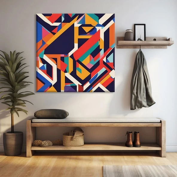 Modern Labirent Kanvas Tablo ürün görseli