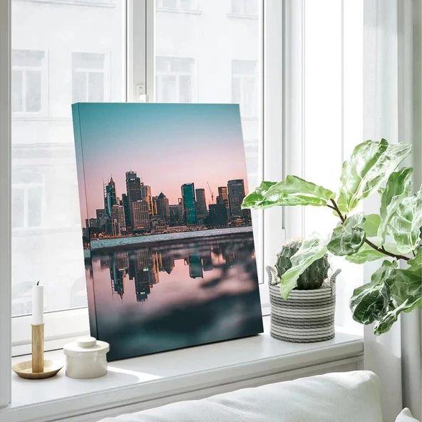 Gökdelen Silüetleri Kanvas Tablo - Resim 3