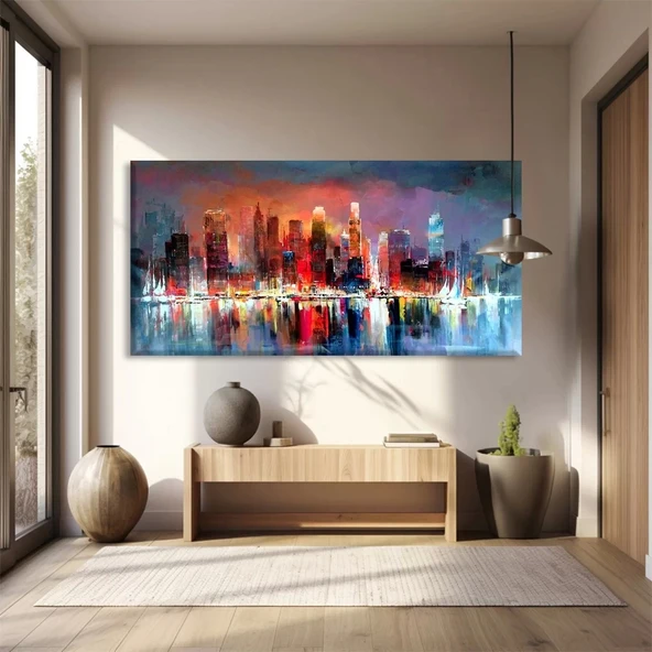 Şafak Vakti Metropol Kanvas Tablo ürün görseli