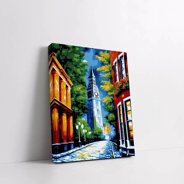 Renkli Arnavut Kaldırımı Kanvas Tablo - Resim 2