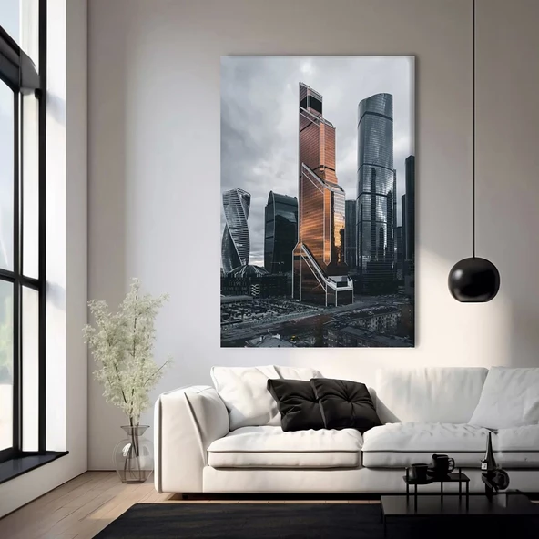 Gökdelenlerin Arasında Kanvas Tablo ürün görseli