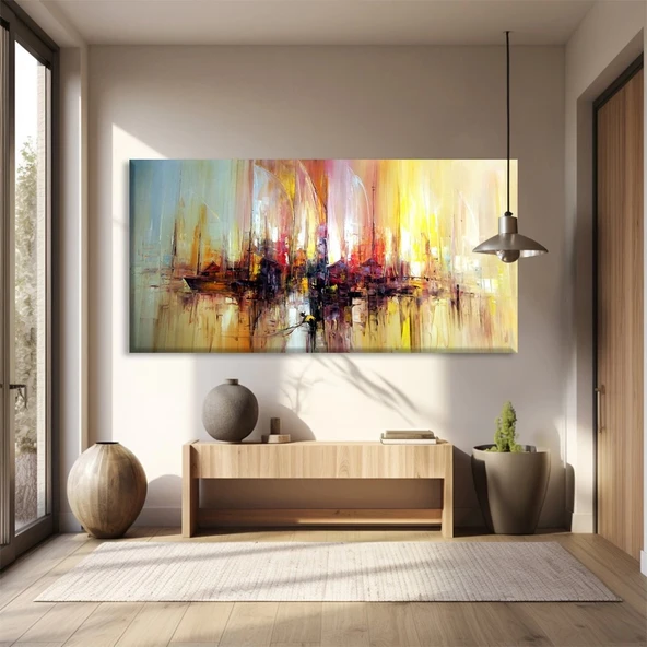 Şehir Işıkları Senfonisi Kanvas Tablo ürün görseli