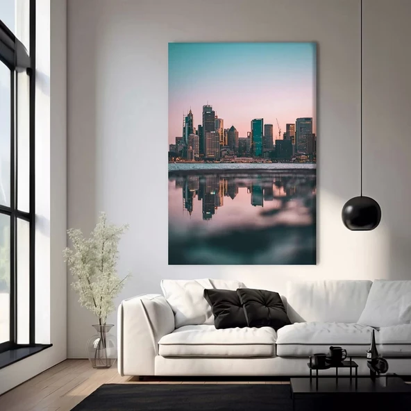 Gökdelen Silüetleri Kanvas Tablo ürün görseli