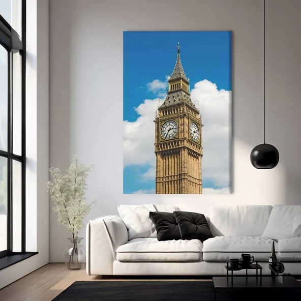 Tarihi Saat Kulesi Kanvas Tablo ürün görseli