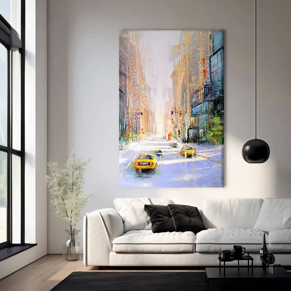 Şehir Yağmuru Kanvas Tablo ürün görseli