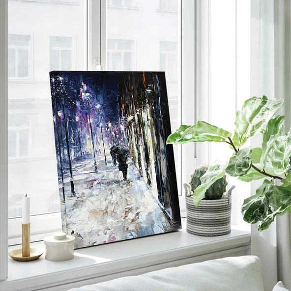 Beyaz Sessizlik Kanvas Tablo - Resim 2