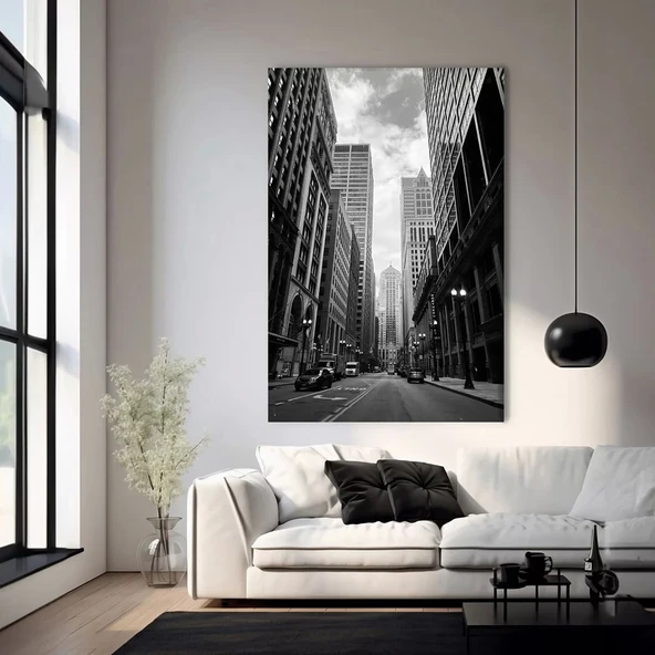 Gökdelenler Arasında Kanvas Tablo ürün görseli