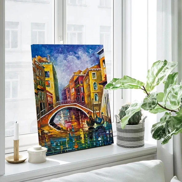 Aşk Köprüsünden Yansımalar Kanvas Tablo - Resim 2
