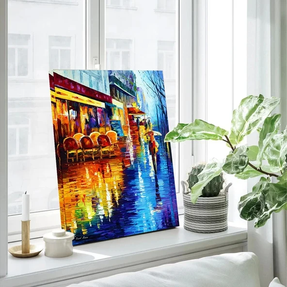 Ay Işığına Vuran Kanal Kanvas Tablo - Resim 2