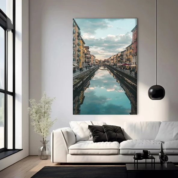 Eski Kent Tramvayı Kanvas Tablo ürün görseli