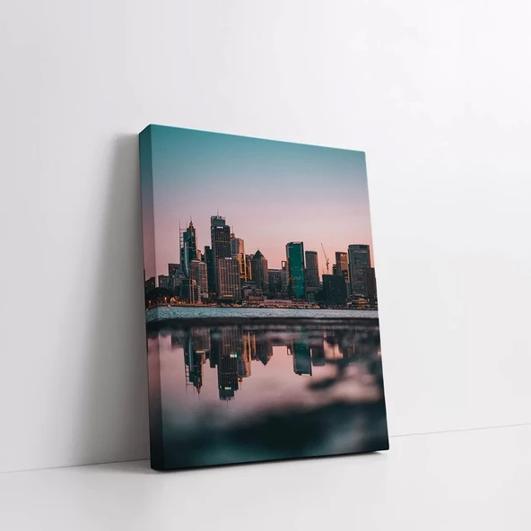 Gökdelen Silüetleri Kanvas Tablo - Resim 2