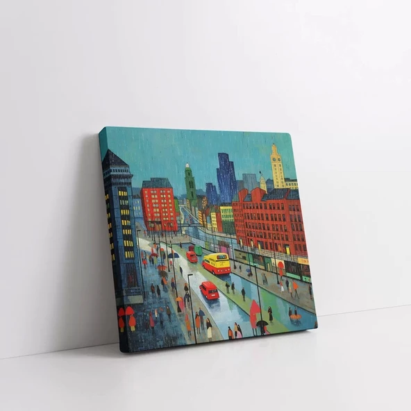 Şehir Ritmi Kanvas Tablo ürün görseli