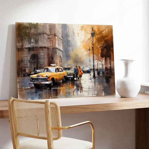 Nostaljik Yağmur Kanvas Tablo - Resim 2