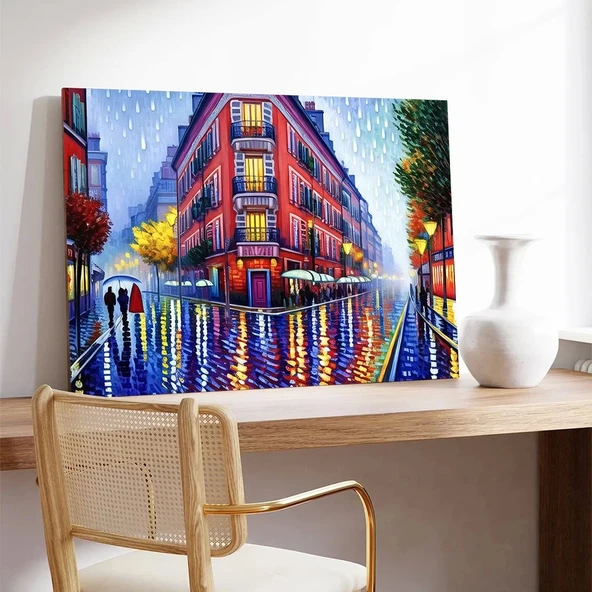 Yıldızlı Gece Yansımaları Kanvas Tablo - Resim 2