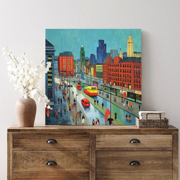 Şehir Ritmi Kanvas Tablo - Resim 2