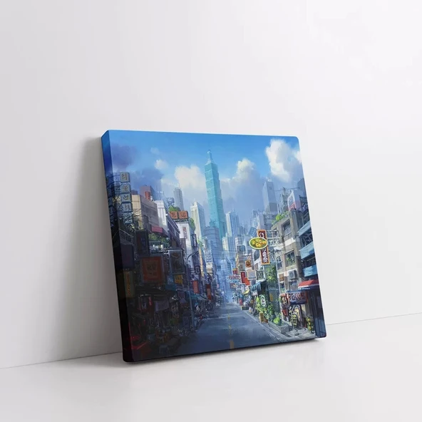 Canlı Caddeler Kanvas Tablo ürün görseli