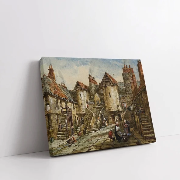 Köy Yolunda Huzur Kanvas Tablo ürün görseli