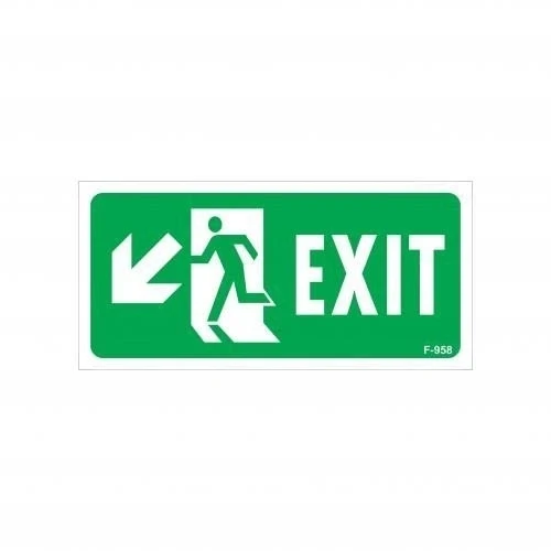 Exit Sol Aşağı Uyarı Levhası 17,5x25 KOD:958 ürün görseli