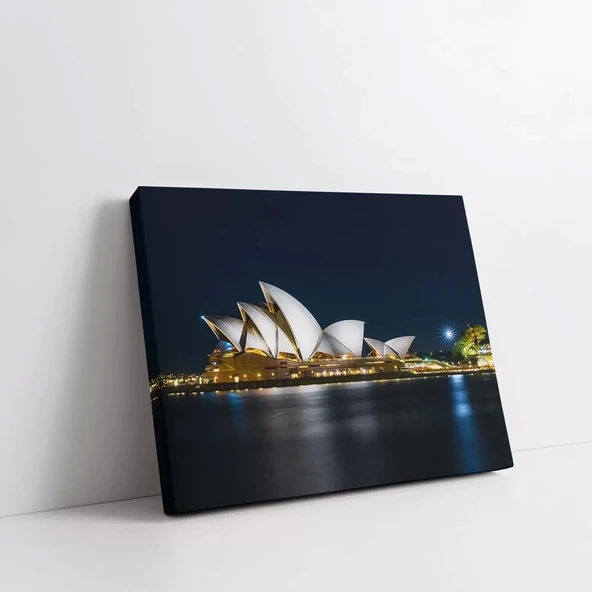 Opera Evi Gece Işıltısı Kanvas Tablo - Resim 2
