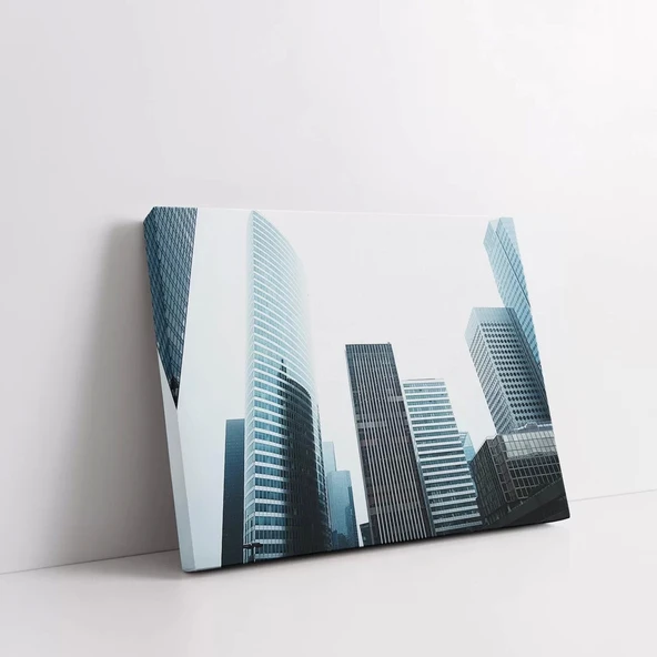 Gökdelenler Arasında Kanvas Tablo - Resim 2