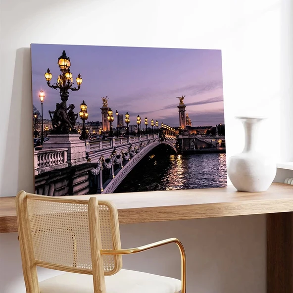 Akşamüstü Nehir Yolu Kanvas Tablo - Resim 2