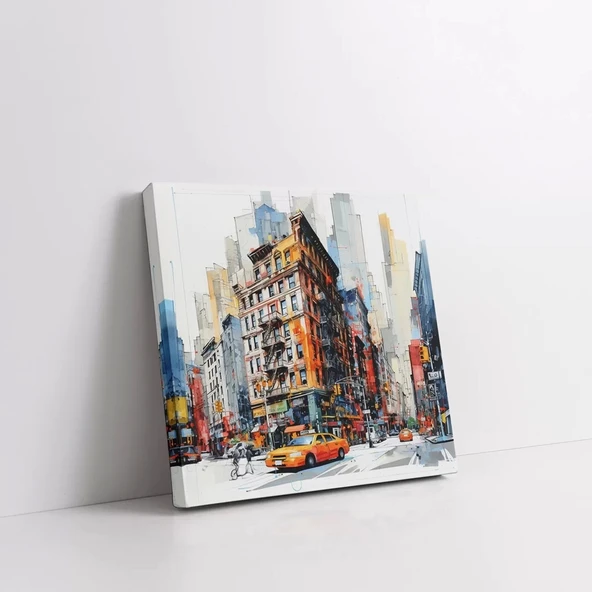 Canlı Şehir Kanvas Tablo ürün görseli