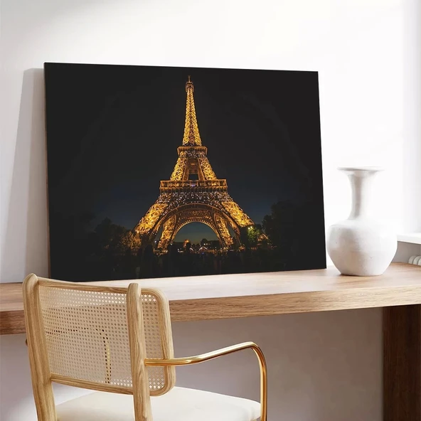 Işıklı Eyfel Kanvas Tablo - Resim 2