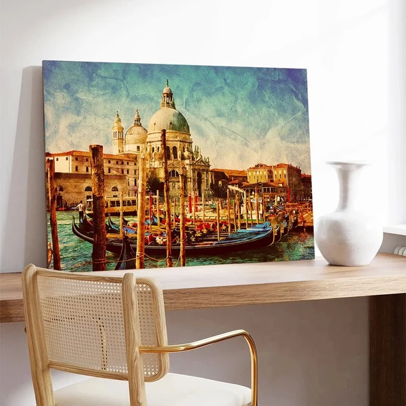 Venedik Günbatımı Kanvas Tablo - Resim 2