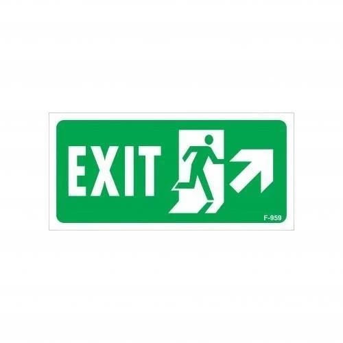 Exit Sağ Yukarı Uyarı Levhası 17,5x25 KOD:959 ürün görseli