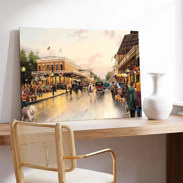 Canlı Şehir Yansımaları Kanvas Tablo - Resim 2