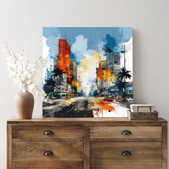 Modern Karmaşa Kanvas Tablo ürün görseli