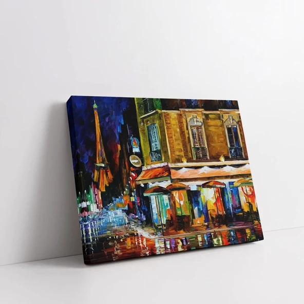 Renkli Çarşı Hayatı Kanvas Tablo ürün görseli