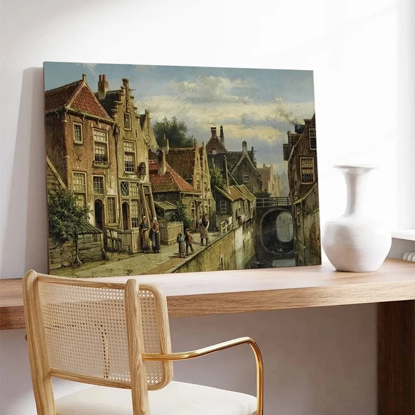 Köy Hayatının Sessizliği Kanvas Tablo - Resim 2