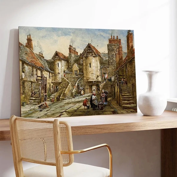 Köy Yolunda Huzur Kanvas Tablo - Resim 2