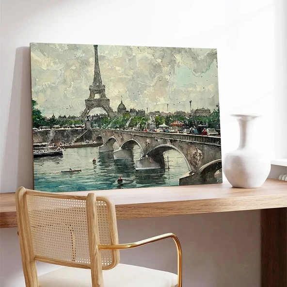 Nehir Kenarı Sükuneti Kanvas Tablo - Resim 2