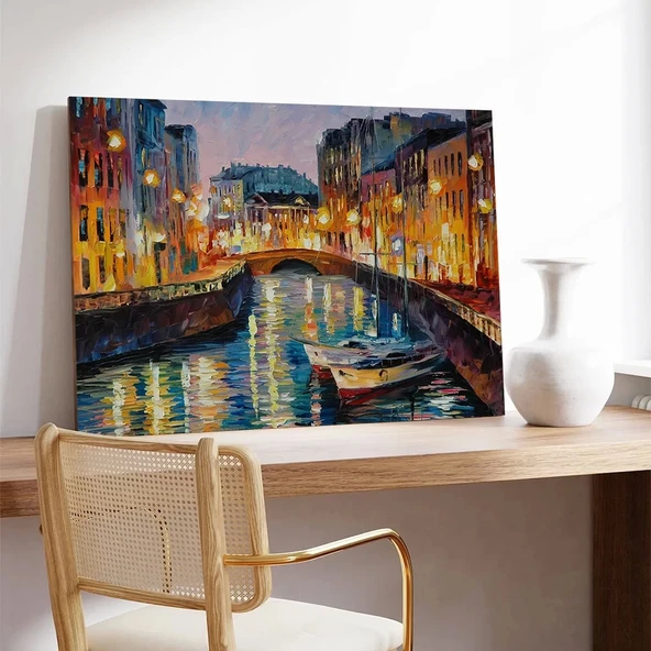 Venedik'in Sularında Kanvas Tablo - Resim 2