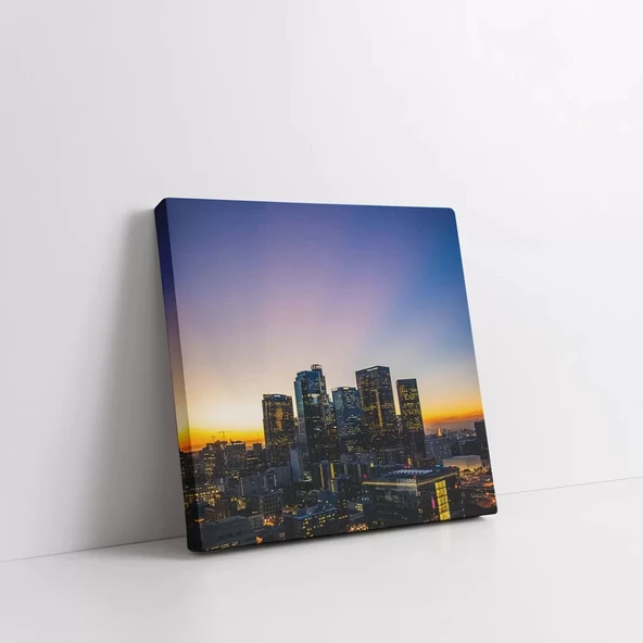 Gün Batımı Silüetleri Kanvas Tablo ürün görseli