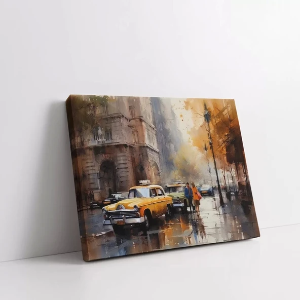 Nostaljik Yağmur Kanvas Tablo ürün görseli