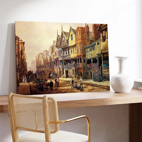 Tarihi Şehir Güzelliği Kanvas Tablo - Resim 2