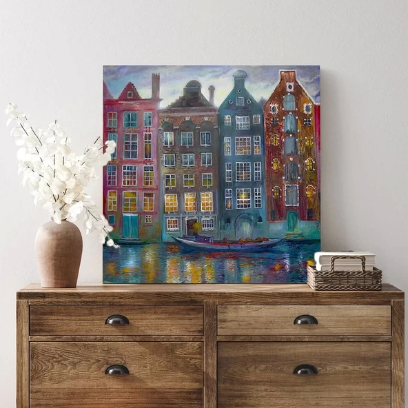 Canlı Kent Yüzleri Kanvas Tablo - Resim 2