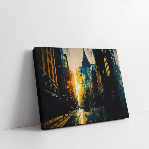 Şehrin Altın Saatleri Kanvas Tablo ürün görseli