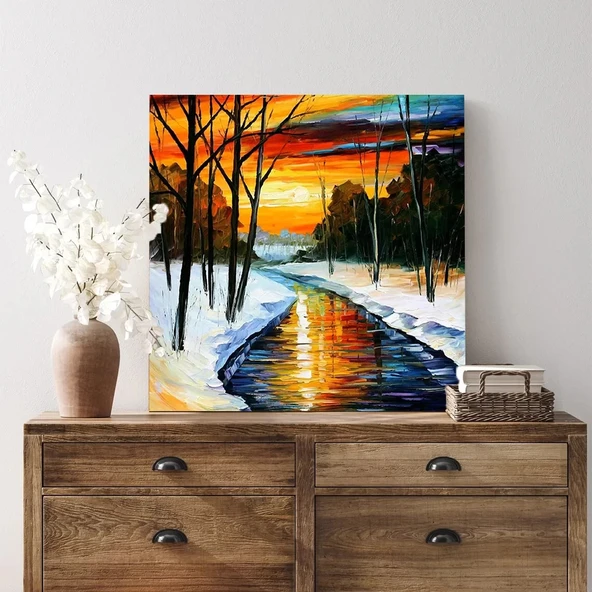 Sonbahar Refleksi Kanvas Tablo - Resim 2