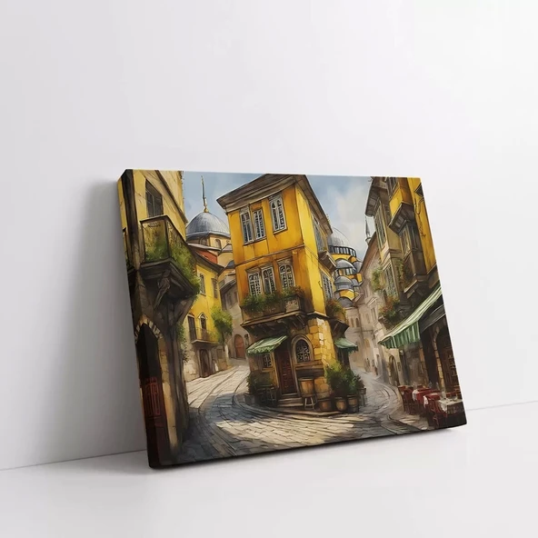 Eski Şehir Daracığı Kanvas Tablo ürün görseli