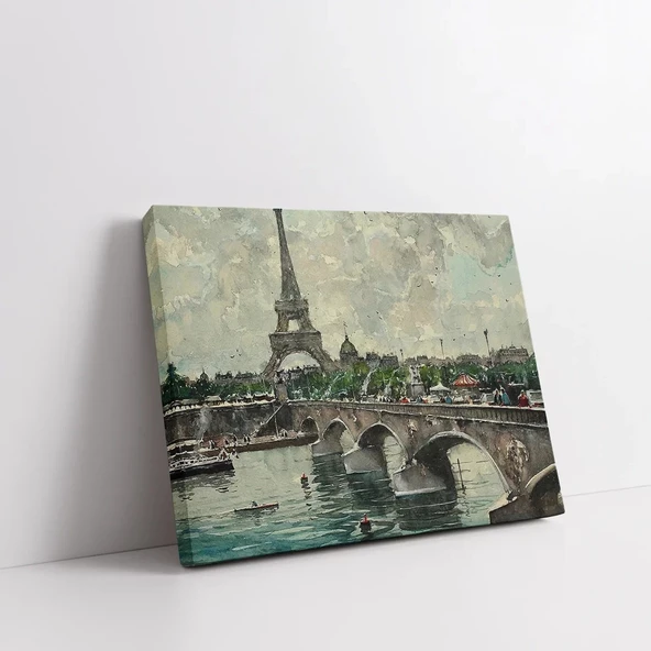 Nehir Kenarı Sükuneti Kanvas Tablo ürün görseli